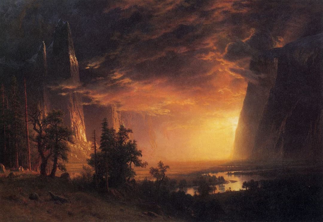 Albert Bierstadt - Sunset in the Yosemite Valley - 1868