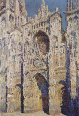 Claude Monet - La Cathedrale de Rouen. Le portail et la tour Saint-Romain plein soleil harmonie bleue et or - 1892-93 - Orsay