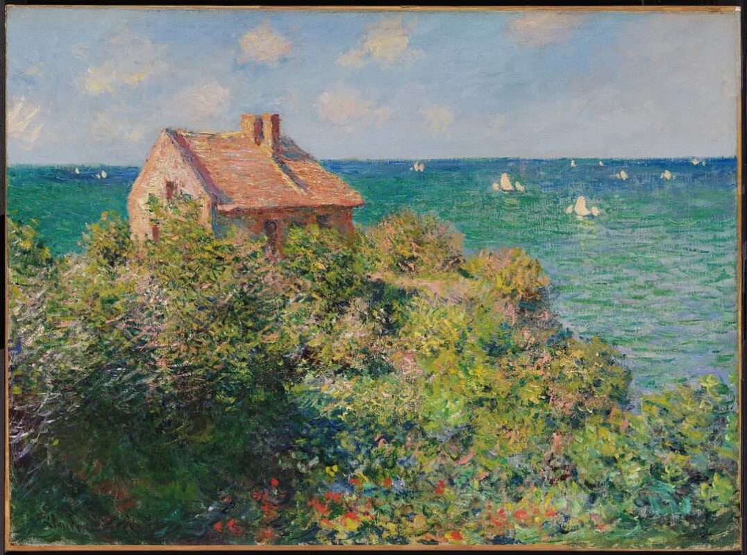 Claude Monet - Fishermans Cottage on the Cliffs at Varengeville - 1882