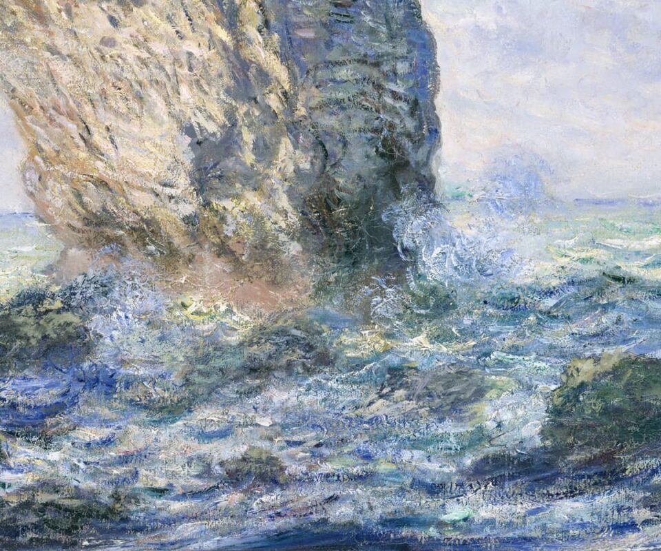 Claude Monet - La Manneporte Etretat - 1883 - detail