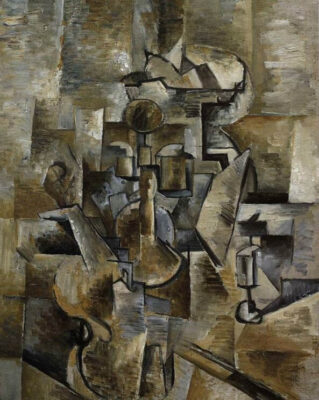 Georges Braque - Violin and candlestick - 1910
