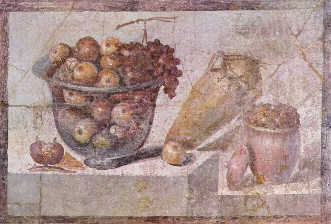 Roman - Transparent bowl mural painting in Pompeii 1st century aC