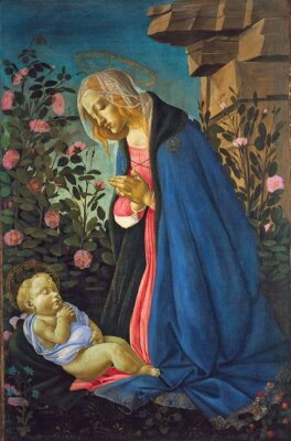Sandro Botticelli - The Virgin Adoring the Sleeping Christ Child - c.1485