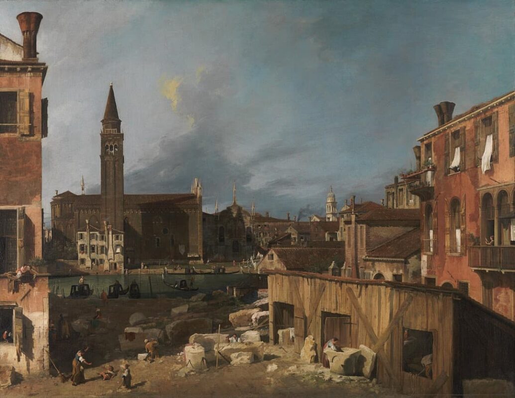 Canaletto - The Stonemasons Yard - 1725