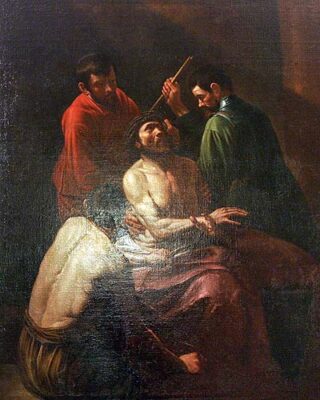 Caravaggio attributed - Lincoronazione di spine