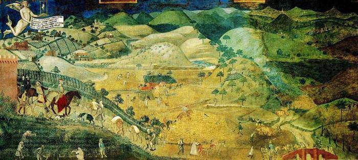 Ambrogio Lorenzetti  - Alegoría del Buen y del Mal Gobierno