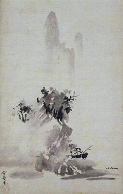 1470 1490 sesshu toyo landscape ink broken 1