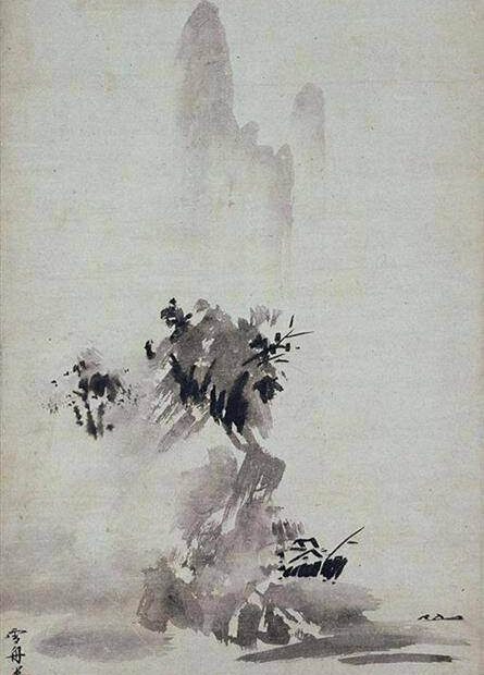 1470 1490 sesshu toyo landscape ink broken 1