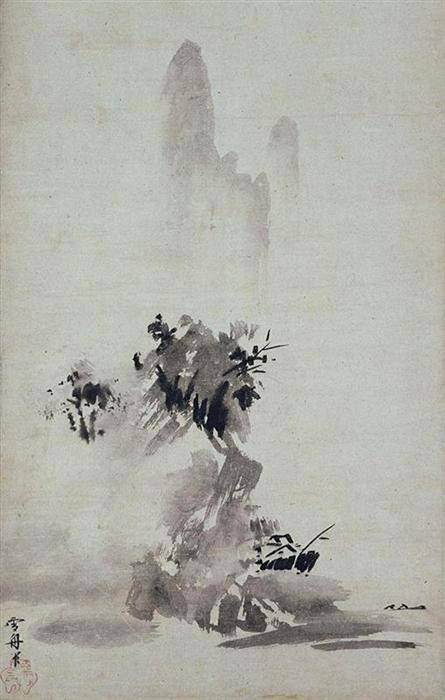 Sesshū Tōyō - Haboku-Sansui (paisaje con tinta rota)