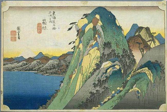Utagawa Hiroshige - The Lake at Hakone