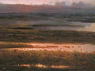 Savrasov - Sundown over a marsh - Detail