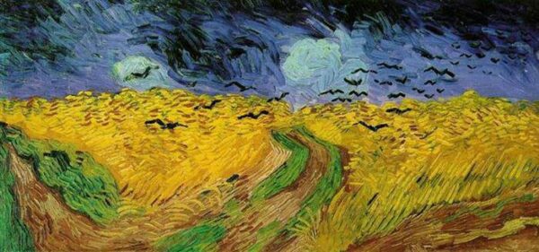 1890 Vincent van Gogh Wheat Field with Crows 1