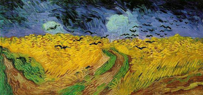1890 Vincent van Gogh Wheat Field with Crows