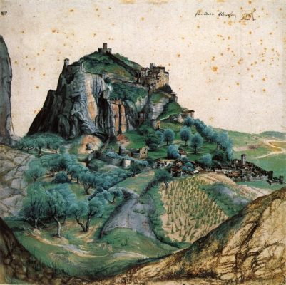Albretcht Durer - View-of-the-Arco-Valley-in-the-Tyrol - 1495 - Watercolour on paper Louvre Paris
