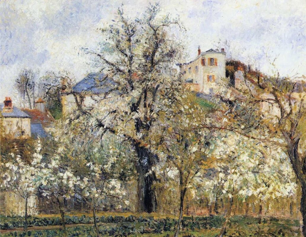 Camille Pissarro - Orchard with Flowering Trees Spring Pontoise - 1877