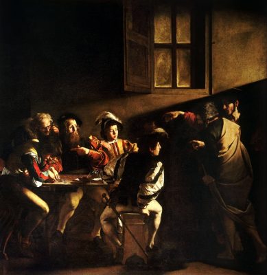 Caravaggio - The Calling of Saint Matthew - 1599-1600 - Oil on canvas - Saint Luigi dei Francesi - Rome