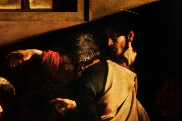 Caravaggio - The Calling of Saint Matthew - detail 2