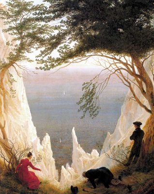 Caspar David Friedrich - Chalk Cliffs on Rugen - 1818-1819 - Oil on canvas - Oskar Reinhart Foundation - Winterwthur