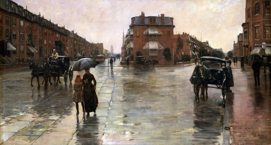 Childe Hassam - Rainy Day Boston - 1885