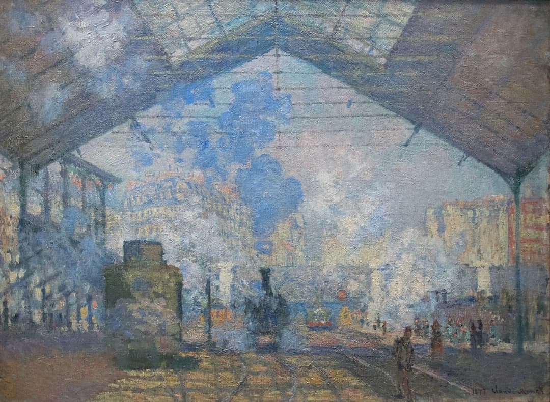 Claude Monet - La Gare Saint-Lazare - 1877