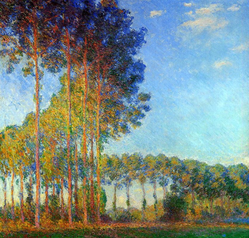 Claude Monet - Poplars au bord de lEpte - 1891 - Oil on canvas - Private Collection - USA