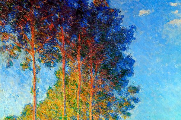 Claude Monet - Poplars au bord de lEpte - detail 1