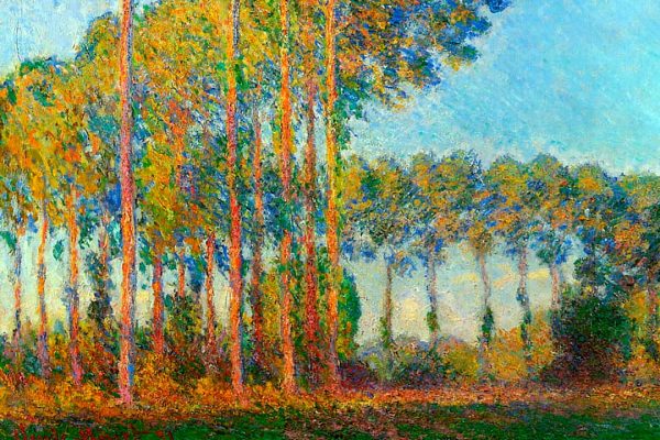 Claude Monet - Poplars au bord de lEpte - detail 2