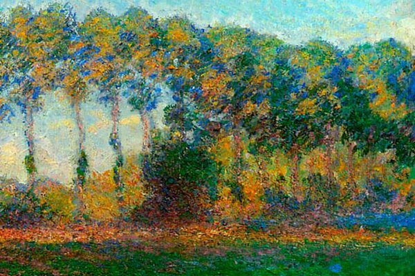 Claude Monet - Poplars au bord de lEpte - detail 3