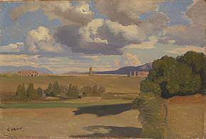 Corot -  'The Roman Campagna, with the Claudian Aqueduct'