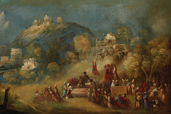 Dosso Dossi - The Trojans building the Temple to Venus at Eryx zoom