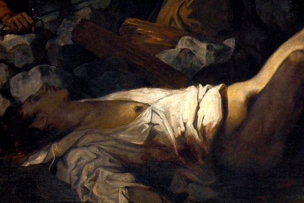 Eugene Delacroix - La liberte guidant le peuple - detail 5