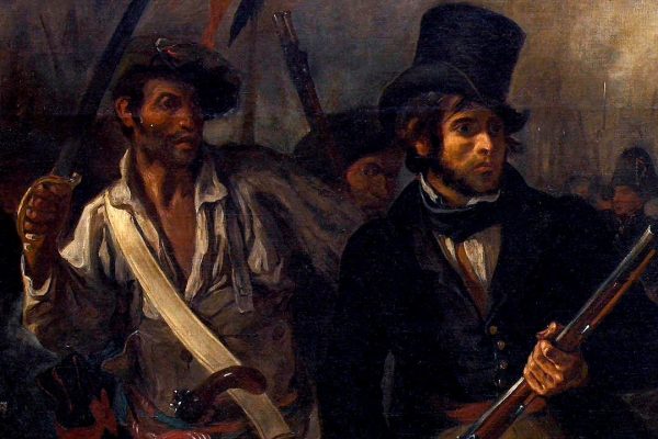 Eugene Delacroix - La liberte guidant le peuple - detail 6