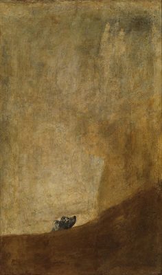 Francisco de Goya - The Dog - 1820-1822 Fresco transferred to canvas - Prado Museum - Madrid