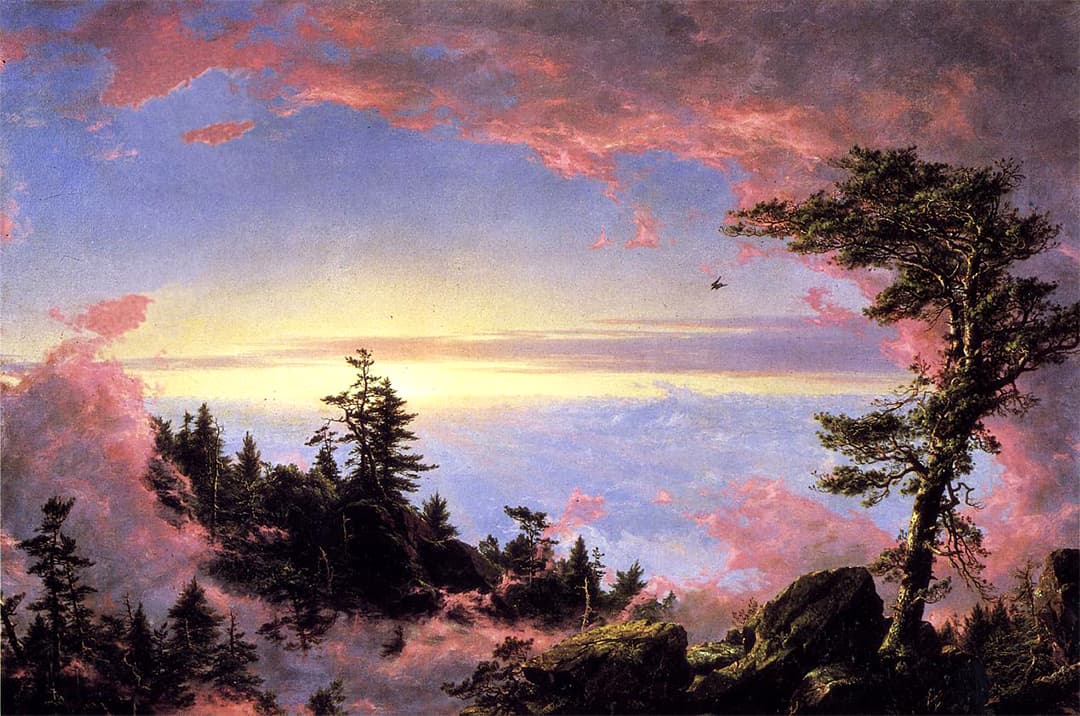 Frederic Edwin Church - Above the Clouds at Sunrise - 1849 - Oil on canvas - The Warner Collection
