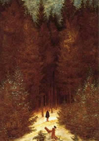 Caspar David Friedrich: The cuirassier at the forest