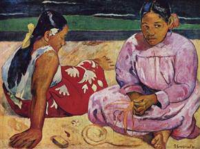 Paul Gauguin: Tahitian women on a beach