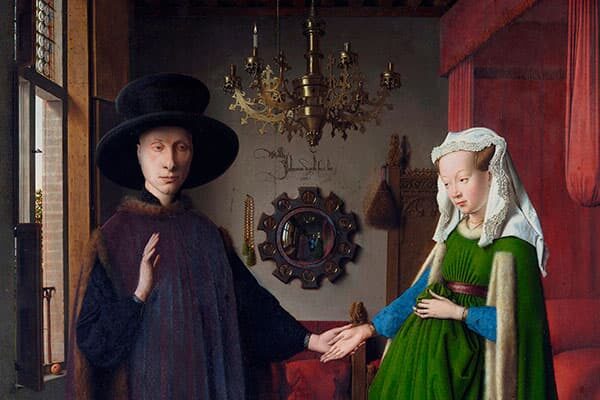 Jan Van Eyck - Arnolfini Portrait -The-Marriage-Arnolfini - 1434 - Oil on Canvas - National-Gallery - London - Thumbnail