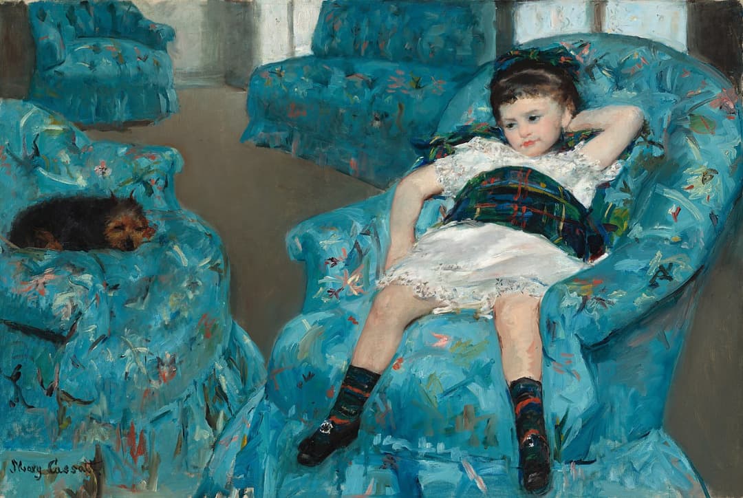 Mary Cassat - Petite fille dans un fauteuil bleu - 1878