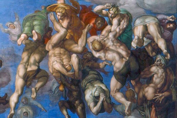 Michelangelo Buonarroti - Last Judgement - detail-6 - 1536-1541 - Fresco Capella Sistina Vatican