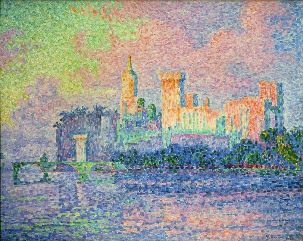 Paul Signac - Le Palais des Papes Avignon - 1909
