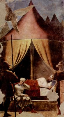 Piero della Francesca - The dream of Constantine - 1455 - Fresco - Church of San Francisco - Arezzo