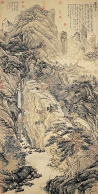 Shen Zhou - Lofty-Mount-Lu -1467 - Ink and color on silk - National Museum - Taipei