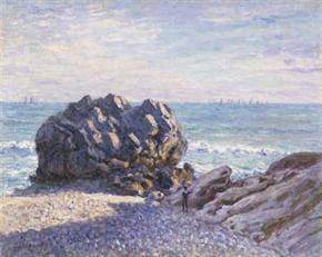Alfred Sisley - Storr’s Rock, Lady’s Cove, Evening
