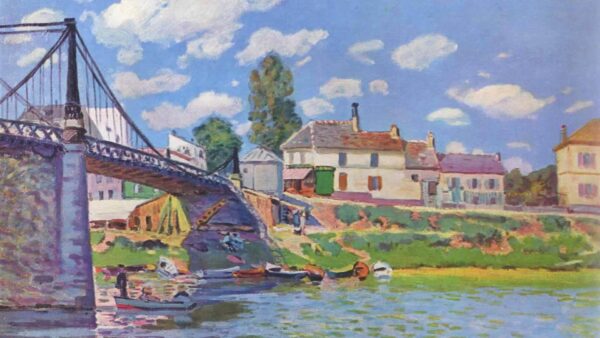 Sisley - Bridge at Villeneuve - 1920-1080