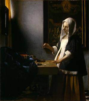Vermeer - Woman Holding a Balance (c.1664)
