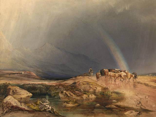 Anthony Copley Fielding - A Rain Shower in the Scottish Highlands