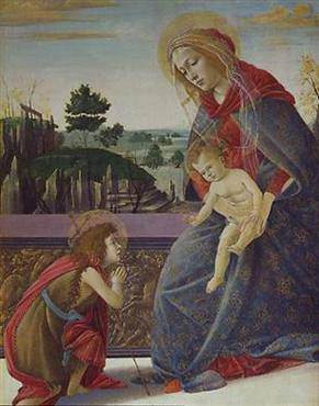 Sandro Botticelli - Virgen y niño con San Juan Bautista