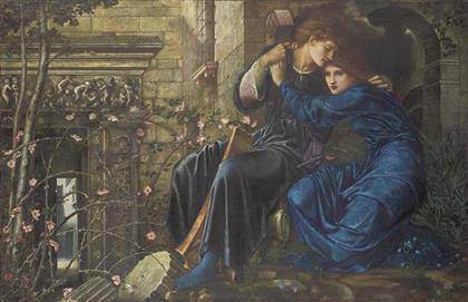 Sir Edward Coley Burne-Jones - Love among the Ruins