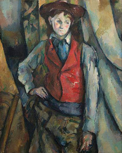 Cézanne - Garçon au gilet rouge