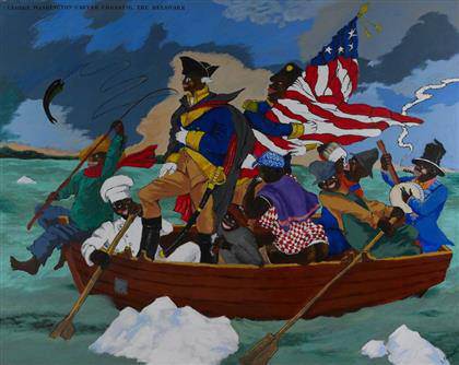 Robert Colescott - George Washington Carver cruzando el Delaware